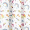 thumbnail image 3 of Estate View™ Kids' Room Darkening Grommet Top Unicorn Magic Glow in the Dark Curtain Panel Pair, 38"x96", White/Multi, 3 of 9