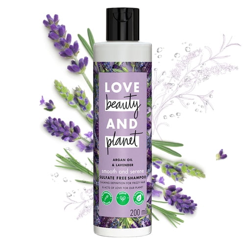 Love Beauty and Planet Argan Oil & Lavender Sulfate Free Anti-Frizz Shampoo - 200ml