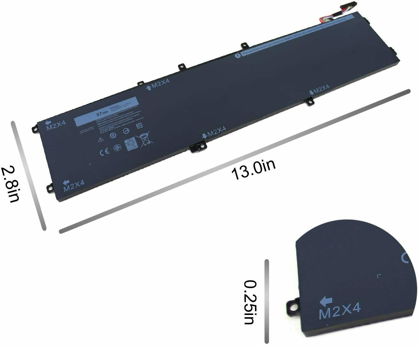 Batería de 97Wh 6GTPY para Dell XPS 15 9550, 9560, 9570 Batería de 97Wh 6GTPY para Dell XPS 15 9550, 9560, 9570