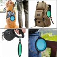 thumbnail image 3 of Foldable dog bowl - 2 pack - BPA free small dog travel water - easy to carry, portable light blue and light green (350ml), 3 of 4