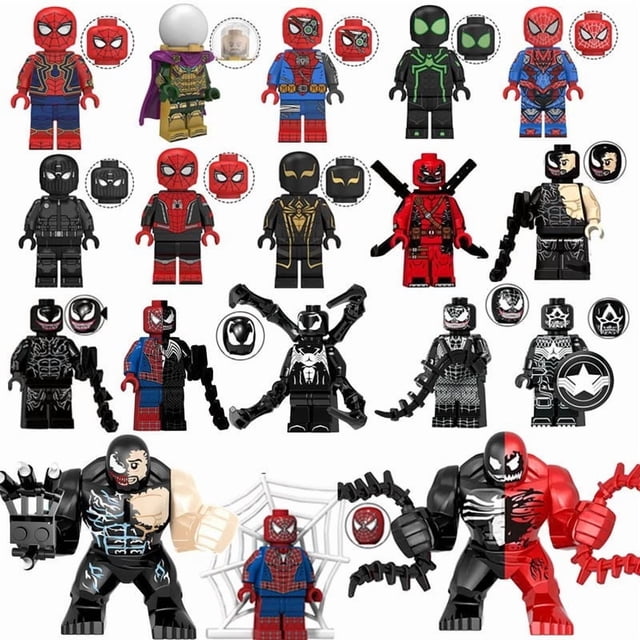 FunPlex Action Battle Soldier Block Set – 18PCS Superhero-Style Figures with Spider for Boys’ Creative Building