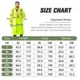 thumbnail image 5 of ProtectX High Visibility Waterproof Rain Coat for Men, Reflective One-piece Rain Jacket, Heavy Duty Long Rain Suit, Hi Vis Safety Gear with 300D Oxford, Green, Small, 5 of 7