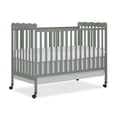 thumbnail image 5 of Dream On Me Carson Classic 3-in-1 Portable Crib in Meadow Green, Removable Wheels, Converts from Baby Crib to Toddler Bed, Day Bed and Kids Sofa, Three Adjustable Mattress Height Positions, 5 of 9