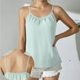 thumbnail image 2 of RongHuan Women's Summer Tank Tops Loose Fit Sleeveless Shirts Cotton Linen Tops Fashion Strap Pleated Shirt, 2 of 9