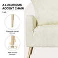 thumbnail image 4 of CQSXDA Modern Velvet Accent Chair, Mid Century High Back Armchair for Living Room, Reading Chair, 4 of 6