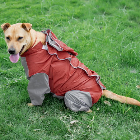 Water Resistant Dog Raincoat 3XL Pet Clothes Medium Dog Rain Jacket Poncho  Hooded Rainwear,