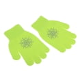 thumbnail image 2 of Guantes de patinaje para niñas y niños Guantes elásticos Guantes de punto térmico con de imitación transparentes Rosa Azul Blanco Negro Flor verde m Baoblaze Guantes de punto para niños, 2 of 8