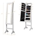 thumbnail image 6 of Gymax Full Length Mirror Jewelry Organizer Vanity Box w/ 18 LED Lights White, 6 of 6