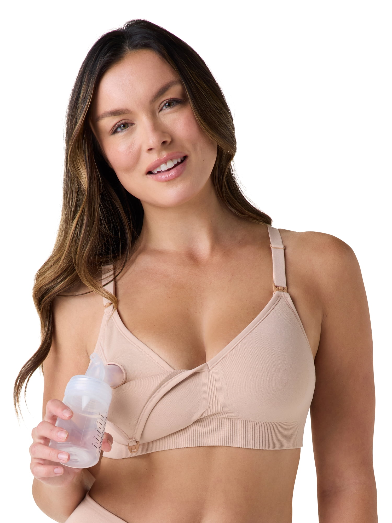 Ingrid & Isabel For Every Belly Women's Maternity & Nursing Seamless Pumping Bra, SizesS-4XL
