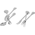 thumbnail image 5 of Dww-stainless Steel Flatware Set Dessert Cutlery Set Includes Swan Tableware Storage Rack Base 5 Forks+ 5 Spoons Silver Flatware Set For Kitchen And R, 5 of 5
