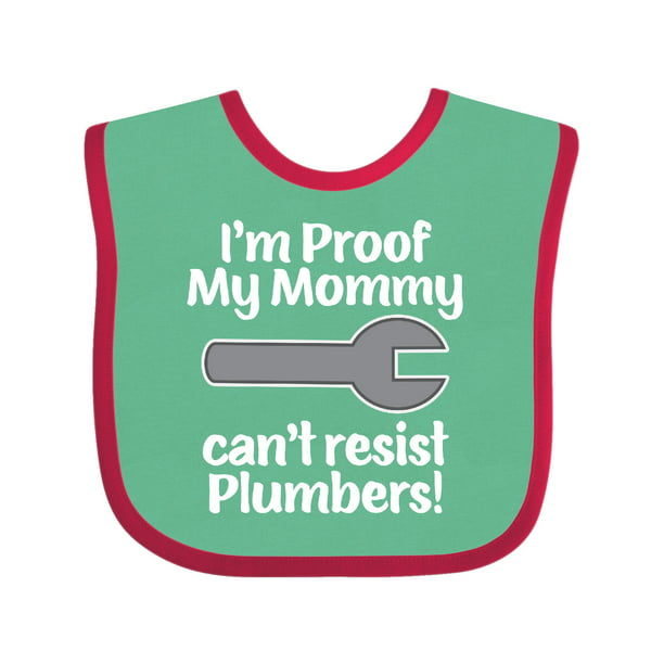 Proof Mommy Cant Resist Plumber Dad Baby Bib - Walmart.com - Walmart.com