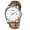BrownWhite-P, variant on Watches for Man Minimalist Quartz Watch with Leather Strap & Calendar 30M Water Resistant Watch Gift for Man