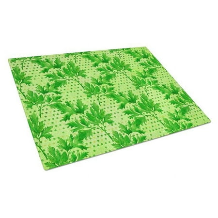 

Watercolor Parsley Glass Cutting Board - Large