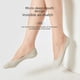 thumbnail image 4 of Calcetines negros de mujer de boca baja, invisibles, de silicona, antideslizantes, con tacón antideslizante, de seda helada, para verano, para un solo zapato, desodorante, calcetines cortos, 4 of 5