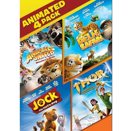 Family Animated 4-Pack: Animals United / Delhi Safari / Jock: The Hero Dog / Thor: Legend Of The Magical Hammer (Walmart Exclusive) (Widescreen)