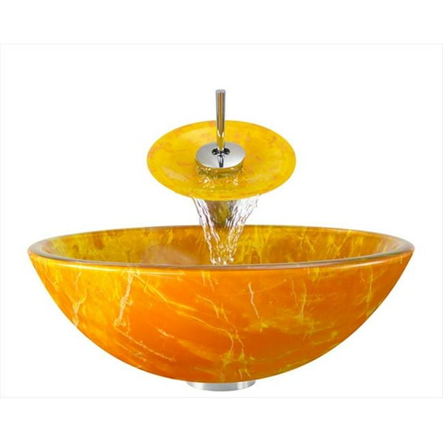 Polaris 605-WF-C Chrome Bathroom Waterfall Faucet Ensemble