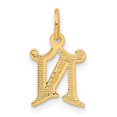 thumbnail image 3 of Diamond2Deal 14k Yellow Gold Letter N Initial Charm Pendant for Women, 3 of 6