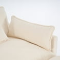 thumbnail image 5 of 39.4" Modern Accent Chair with Ottoman, Living Room Club Chair Chenille Upholstered Armchair , Reading Chair for Bedroom, Beige Chenille, 5 of 9