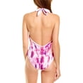 thumbnail image 5 of PilyQ Maillot de Bain une Pièce Avery Halter pour Femmes, Rose, Large, 5 of 5