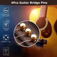 thumbnail image 2 of Guitar Bridge Pins, Brass Pin Acoustic Guitar Strings Nail Pegs Fixed Cone, Replacement Parts, 2 of 10