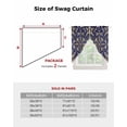 thumbnail image 6 of Abstract Blue Gold Swag Valances for Windows, Luxurious Traditional Flower Leaf Rod Pocket Sheer Valances for Small Windows, Swag Toppers Light Filtering for Kitchen Living Room 2 Panels 36''x36'', 6 of 6