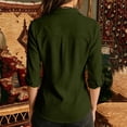 thumbnail image 4 of IUYRTFE Women's Corduroy Blazer Jacket Long Sleeve Lapel Collar Casual Work Coat with Pockets, 4 of 8