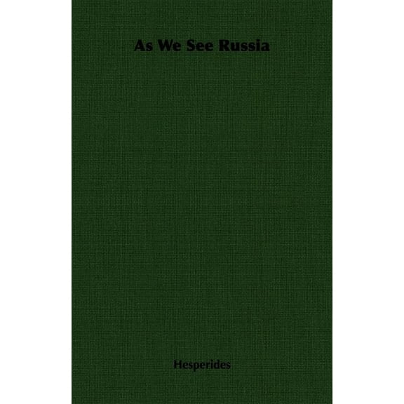 As We See Russia, (Paperback)