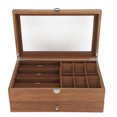 thumbnail image 3 of Watch Organizer, Exquisite Workmanship Double-Layer Solid Wood Watch Box, For Glasses Watches, 3 of 8