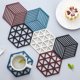 thumbnail image 5 of 4 almohadillas hexagonales para mesa de comedor nórdica, rombos, azul Ormromra CPB-DE-WX133-3, 5 of 5