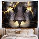 thumbnail image 2 of Tapiz decorativo para dormitorio - León Cabeza de león Ojos claros Naturaleza - 200 x 150 cm Grande - Papel pintado de tela - Tapiz estético de pared - Decoración panorámica, 2 of 5
