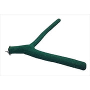 A&E Cage Happy Beaks Bird Perch, 1" x 10", Forked, Sand Covered, Medium
