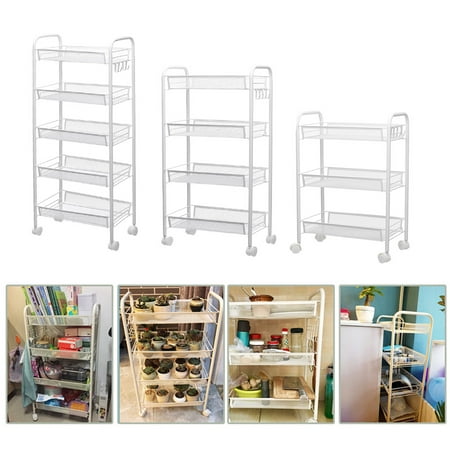 Bestller 3 Shelf Shelving Storage Unit White Stainless Organizer