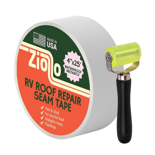 Cinta adhesiva de reparación Ziollo RV, 4 x 7,62 m, impermeable para autocaravanas