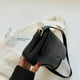 thumbnail image 4 of Bolso de hombro con solapa para mujer, bolso Hobo con hebilla para axila, bolso de compras informal (negro), 4 of 8