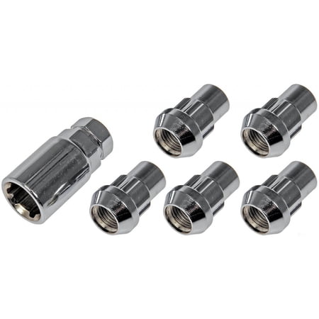 KarParts360 For Ford Transit Connect 2018 Wheel Lock Set | Steel | Chrome Finish | Grade 5 Bolt | Bulge Head Style | External Lock Design Pattern | Conical Seat - 60 deg Seat Style