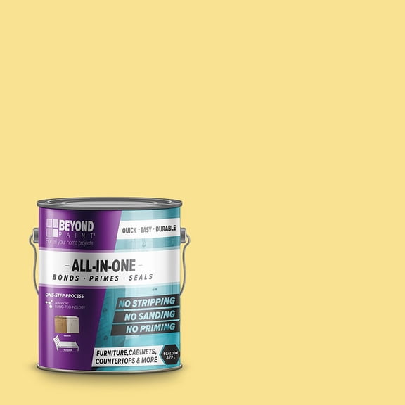 Beyond Paint 1630730 1 gal All-in-One Interior & Exterior Acrylic Paint - Buttercream