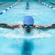 thumbnail image 5 of Gorro de natación de tela de alta elasticidad para mujeres, hombres y niños | Poliuretano transpirable y de secado rápido | Apto para cabello largo y corto | Natación en piscina, 5 of 6