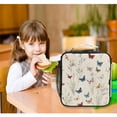 thumbnail image 6 of Insulated Square Lunch Bag with Side Mesh Pocket Fashion Lunch Box Reusable Lunch Tote 10.5" x9.5" x3.5" Various Colors and Sizes Butterflies, 6 of 6