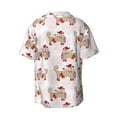 thumbnail image 4 of Goofa Dachshund Dog Puppy Printed Men's Casual Short-sleeved Shirt,Lightweight Breathable Button-down,Summer Casual men's top,Versatile Fashion shirt-Medium, 4 of 7