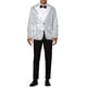 thumbnail image 2 of Blazer de lentejuelas INSPIRE CHIC para hombres, con solapa de pico, color bloque, brillante y reluciente, abrigo deportivo 2XL plateado, 2 of 5
