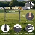 thumbnail image 4 of Mesa de camping plegable triple, plegable aluminio, mesa portátil para barbacoa al aire libre, blanca, 4 of 4