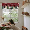 thumbnail image 6 of Christmas Plaid Tree, Kitchen Valances for Windows 54x18 Inch Kitchen Curtains Valances Rod Pocket Buffalo Check Red Green Snowflake Bathroom Window Valances for Window Treatment Decor, 6 of 6