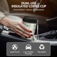 thumbnail image 2 of Modern 18oz Double Drinking Coffee Mug – Vacuum Insulated Stainless Steel Travel Cup with Leakproof Lid, 316 Steel Thermos Tumbler for Hot & Cold Beverages, 2 of 7