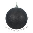 thumbnail image 2 of Vickerman 8" Black Glitter Ball Ornament, 2 of 3