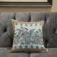 thumbnail image 5 of Honeybee on Flower Throw Pillow with Removable Cover in Light Green Purple Brown 20x20, 5 of 5