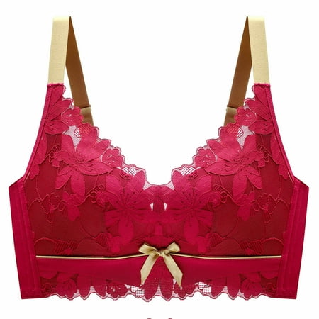 

Fesfesfes Bras for Women Comfortable Hollow Breathable Mesh Lace Bras Unwired Adjustment Lift Push Up Bras High Support Underwear Bras
