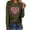 #1 Army Green, variant on Luxalzxs Womens Pink Ribbon Heart Breast Cancer Awareness Shirts Love Graphic Print Tee Inspirational Tops Cancer Survivor Cancer Fight Tee
