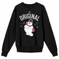 thumbnail image 4 of Frosty the Snowman The Original Women's Black Crew Neck Sweatshirt-Medium, 4 of 7