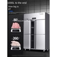 thumbnail image 4 of Congelador vertical de gran capacidad comercial ZC, gabinete de refrigeración de cuatro puertas para cocina, 4 of 5