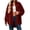 Red, variant on yillto Womens Corduroy Button down Shirts Long Sleeve Oversized Baggy Blouses Tops with Pockets